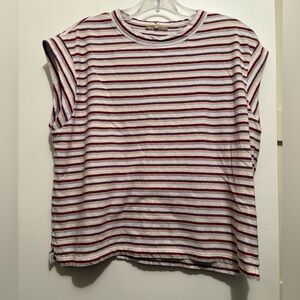 Madewell Striped Cotton Linen Blend Top